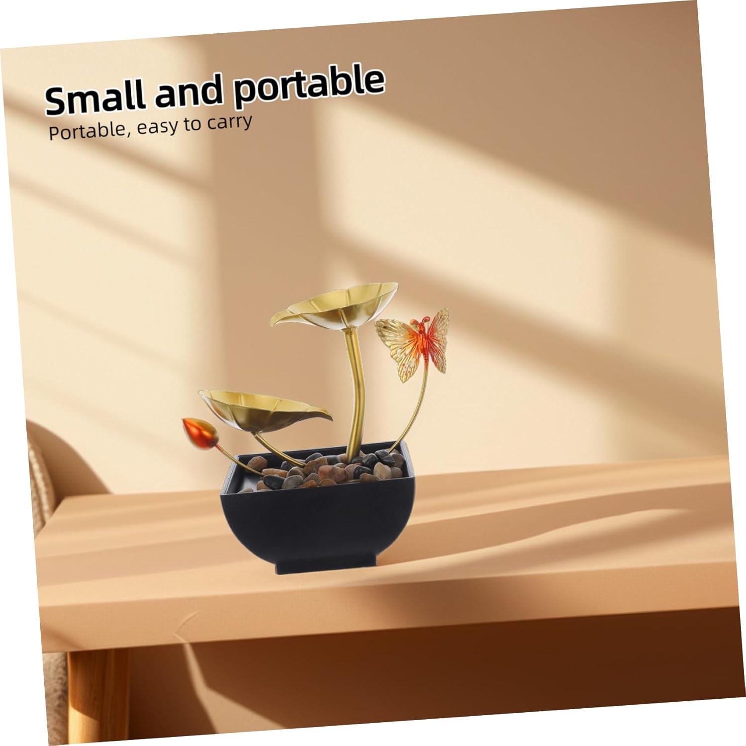 Indoor Waterfall Fountain with Leaf Design for Air Humidification