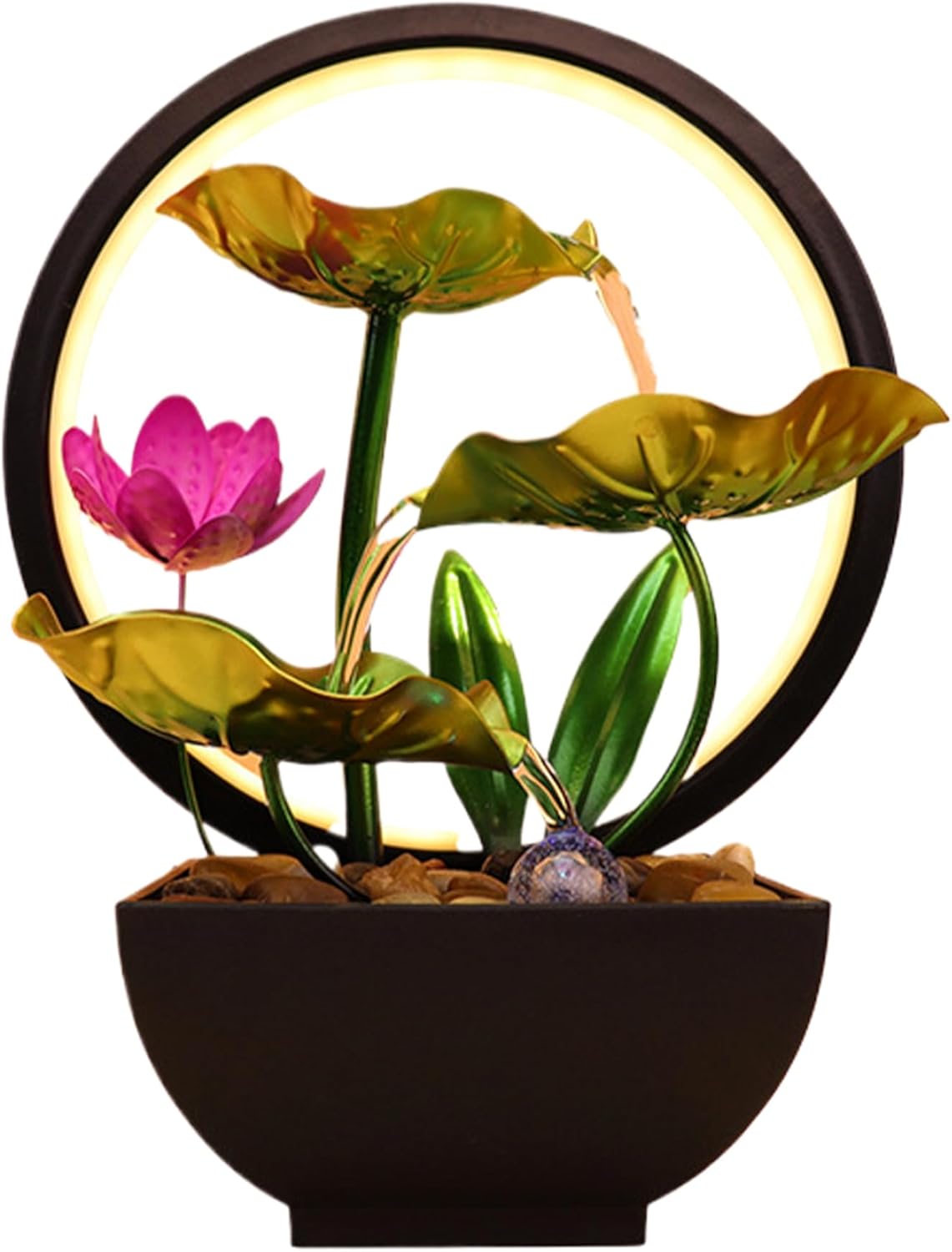 Stylish Indoor Waterfall Tabletop Fountain with Lights