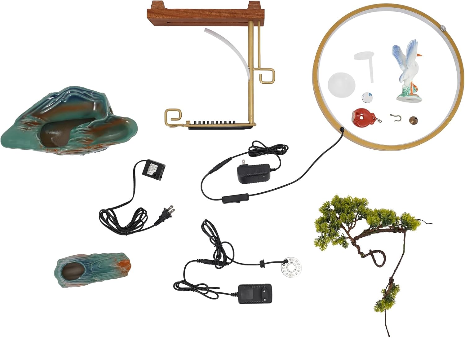 Tabletop Water Fountain with 7 Color LED and Mist 1