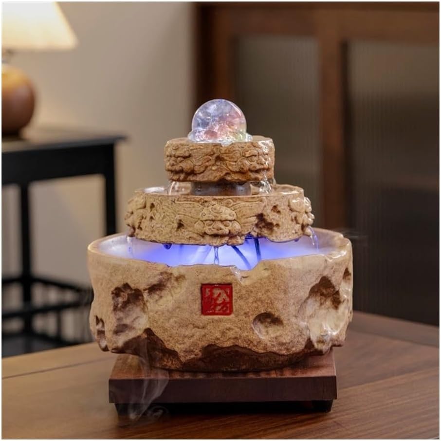 Calm Circulating Water Fountain for Home Office Desk Decor