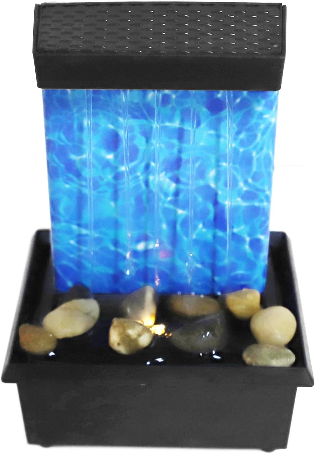 LED Lighted Waterfall Tabletop Fountain with USB Power 5V