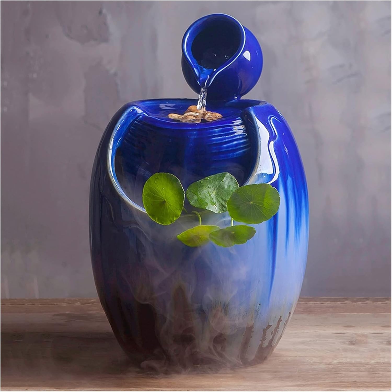 SUNESA Tabletop Fountain Indoor Decor Ceramic Jar