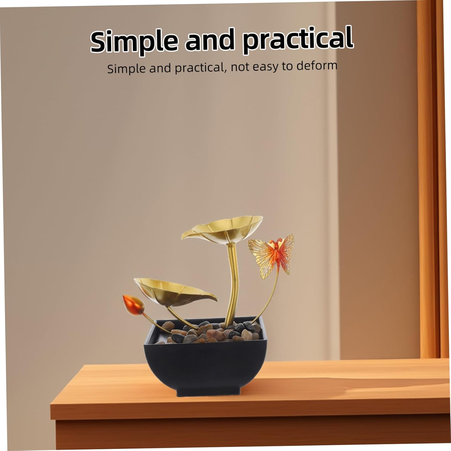 Indoor Waterfall Fountain with Leaf Design for Air Humidification