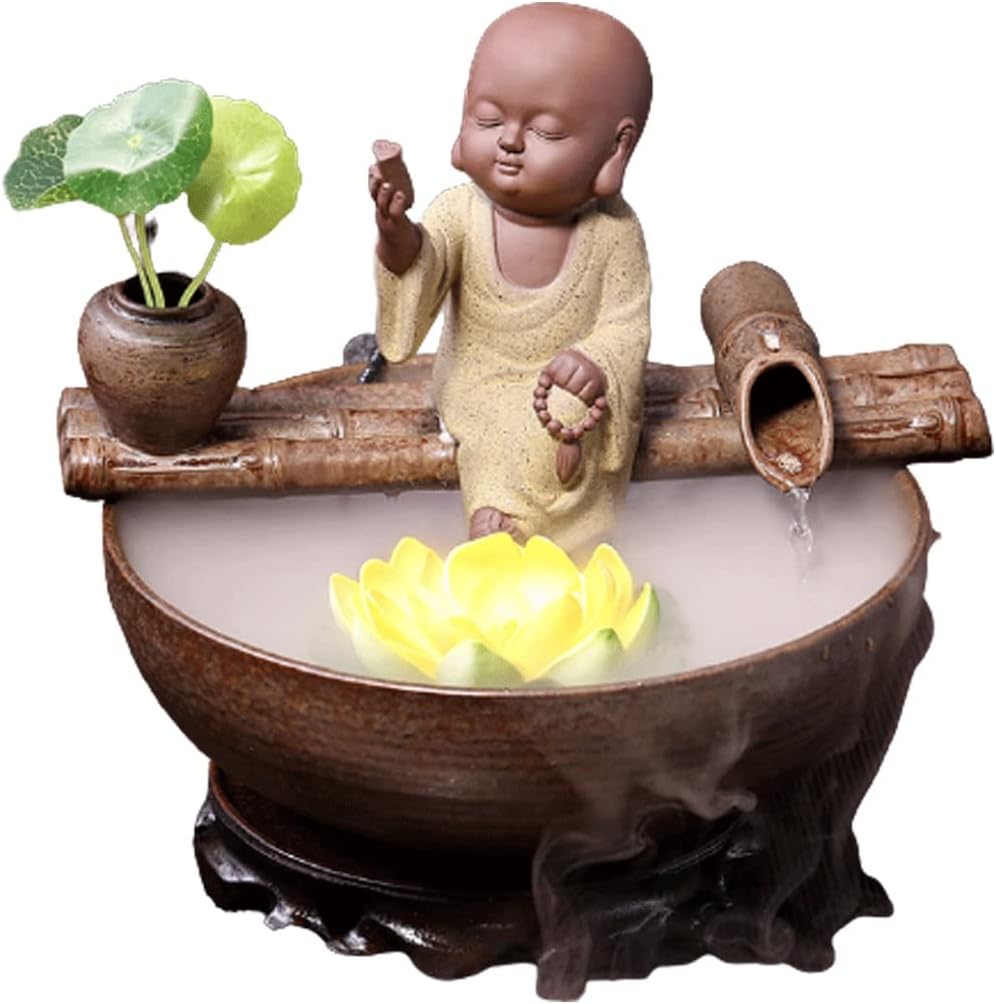 Lucky Creative Buddha Statue Waterfall Fountain for Home or Office