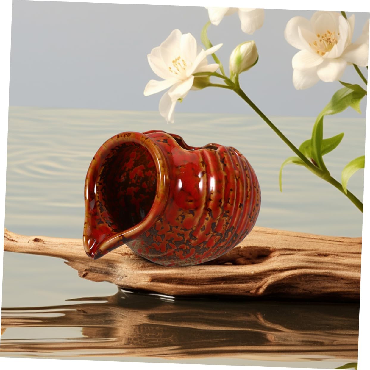 VINTORKY Clay Pot Water Fountain Rustic Zen Decor