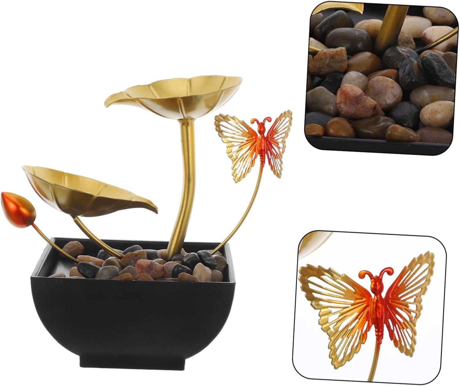 Indoor Waterfall Fountain with Leaf Design for Air Humidification