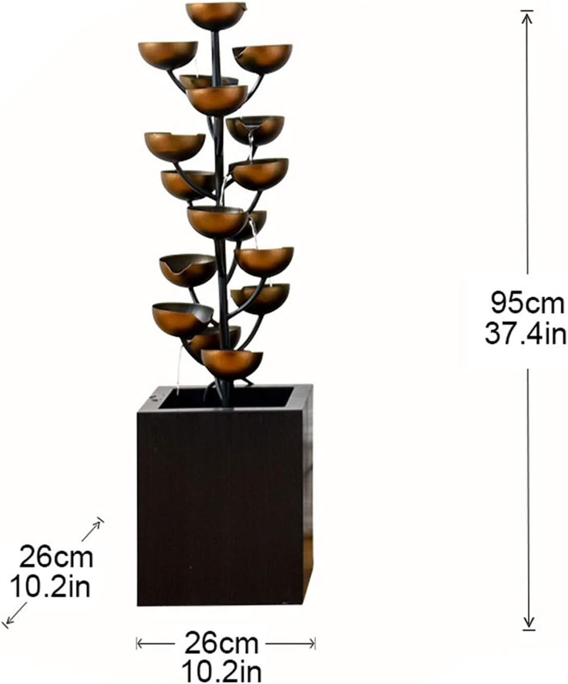HDXWIFD Tabletop Fountain Luxury Retro Wrought Iron Indoor Fountain 374 H Desktop Fountain