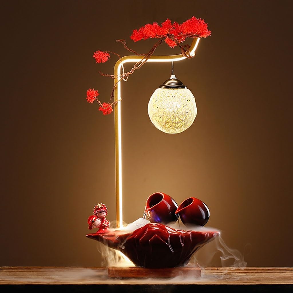 Chinese Style Ceramic Tabletop Fountain for Home Decor