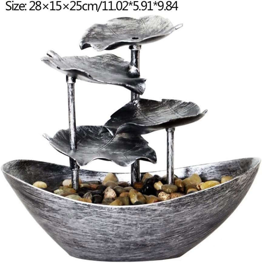 HIHELO Indoor Waterfall Fountain with Lights