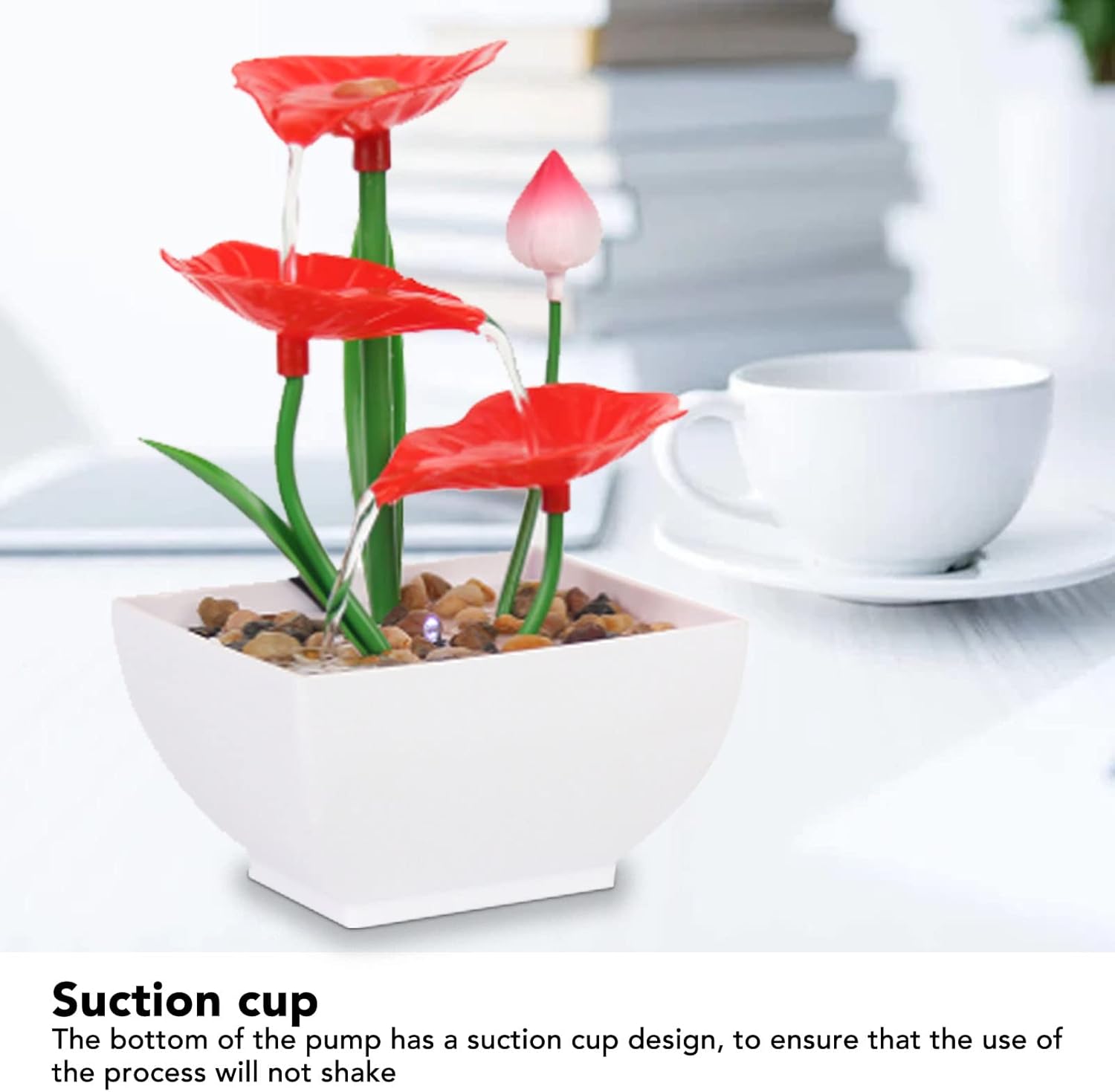 OUKENS Desktop Fountain Ornament with LED Light