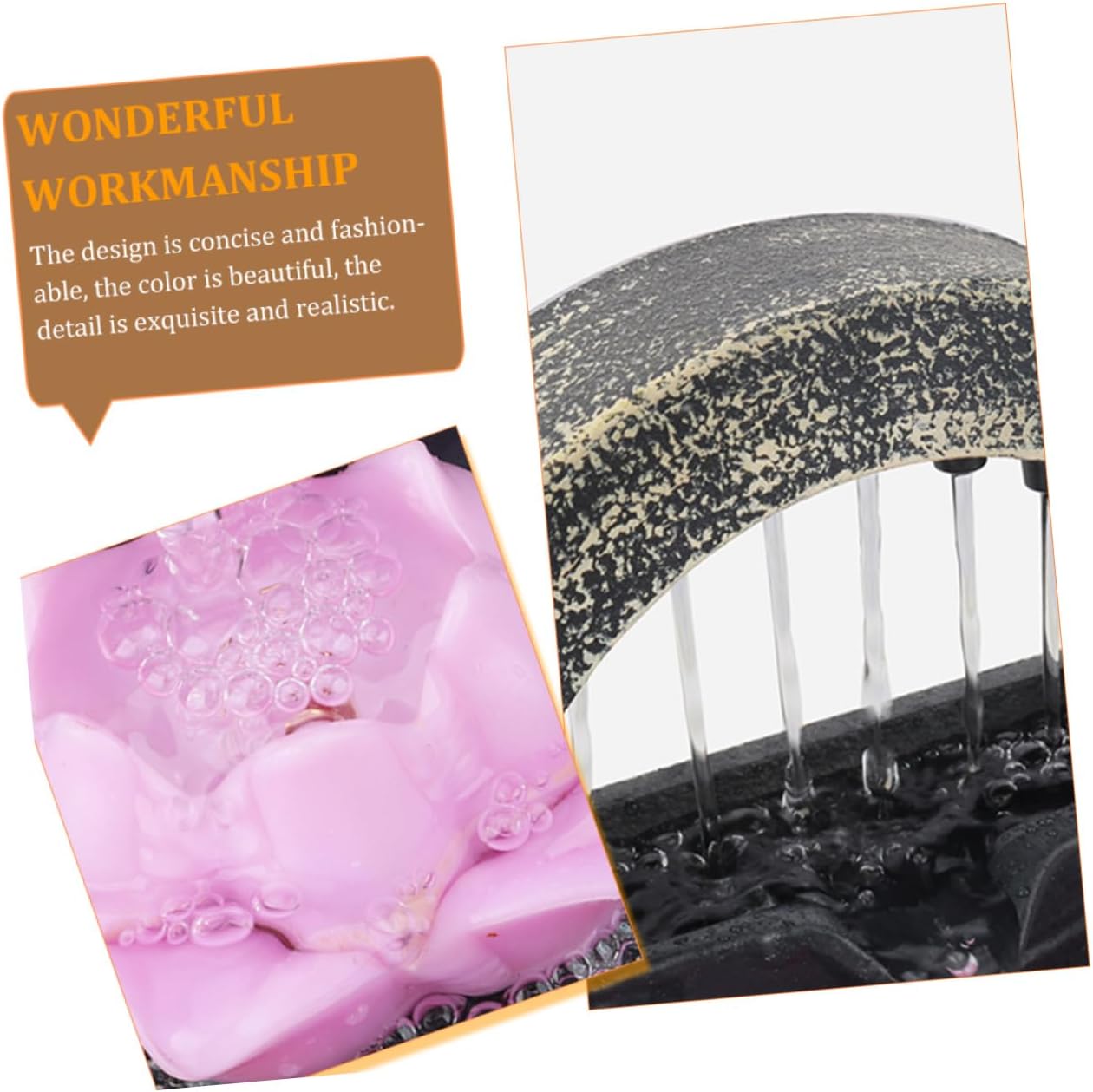 1set LED Desktop Fountain Indoor Water Decor Unique Shape Bright Lighting