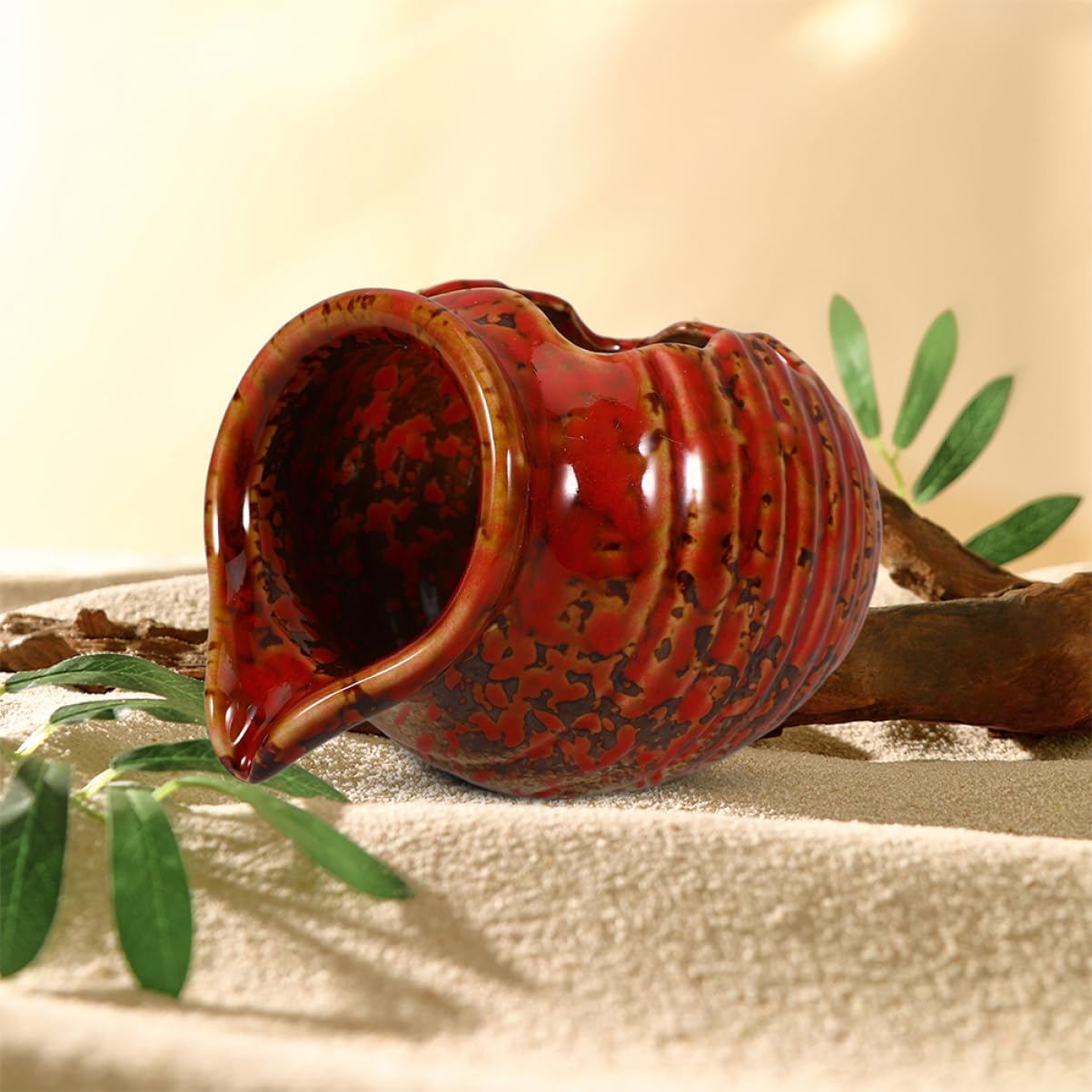 MAGICLULU Ceramic Jar Water Fountain Indoor Outdoor Tabletop Decor