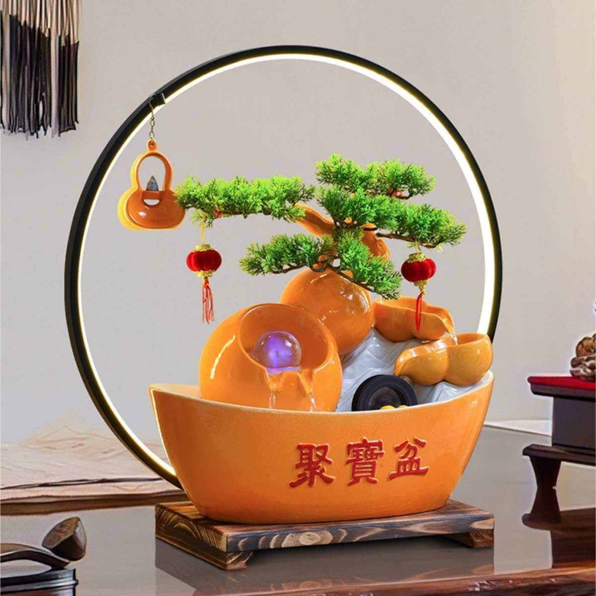 YOUQUEEN Tabletop Fountain with 3 Tiers