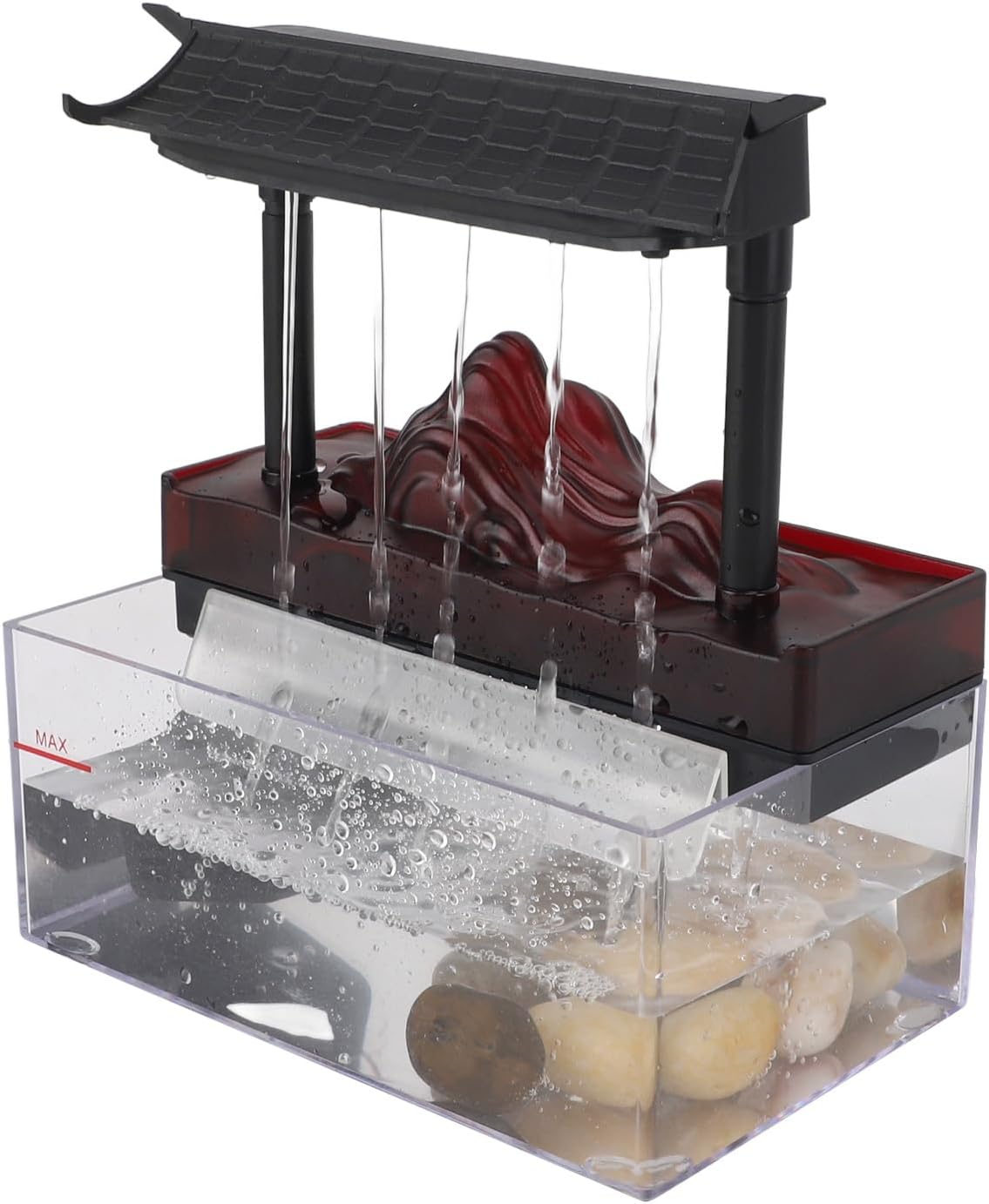 GOWENIC Tabletop Water Fountain with Light