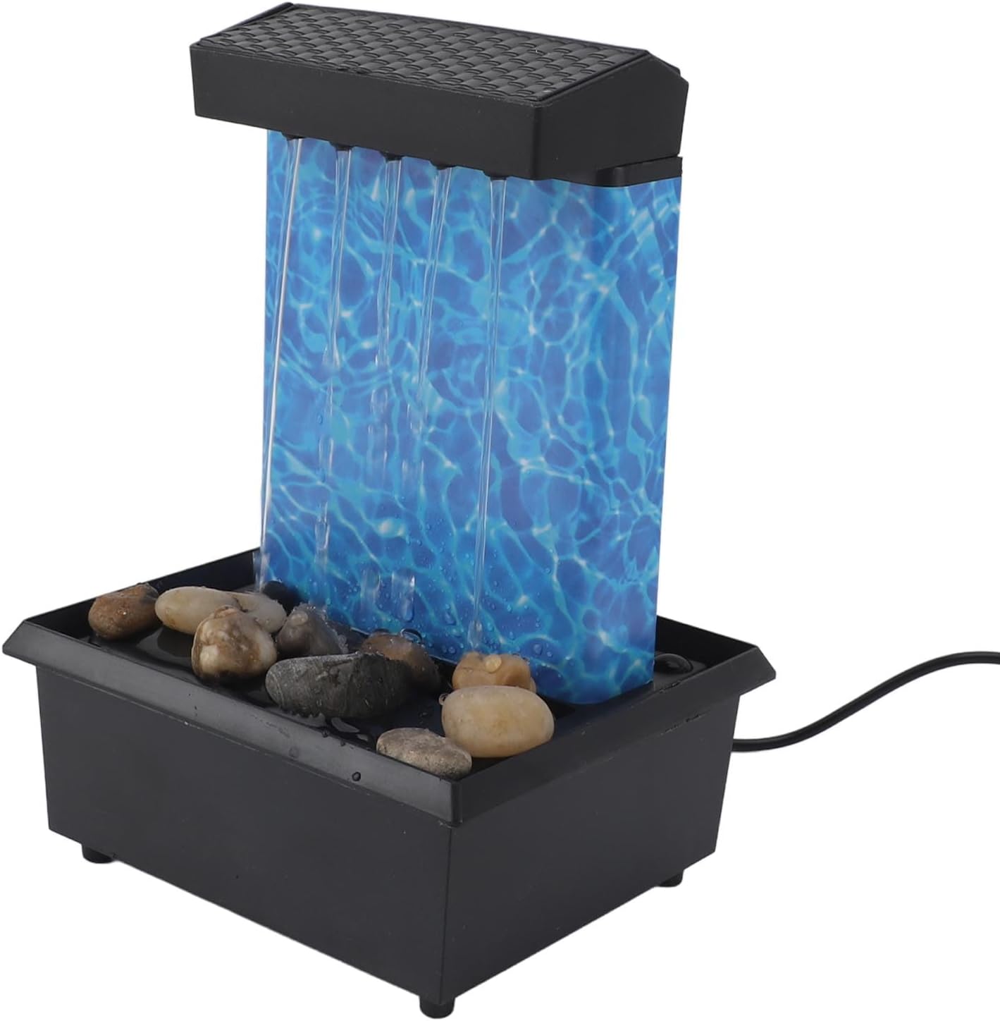 USB Powered Tabletop Waterfall Fountain with LED Lights