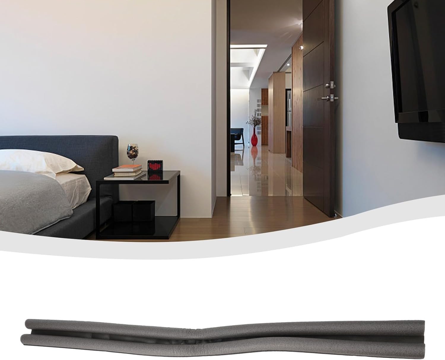 93x10cm Under Door Draft Stopper Gray