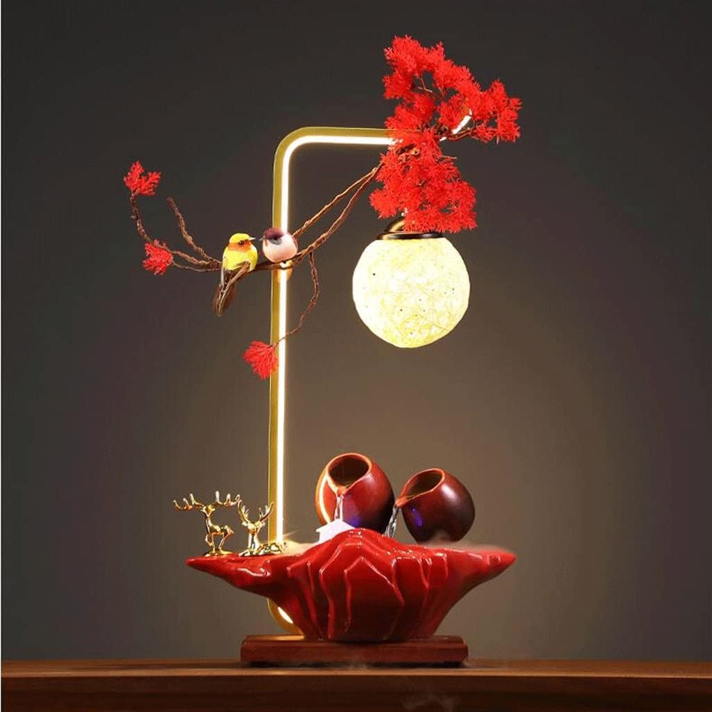 SHQ Red Festive Tabletop Fountain with LED Light 1