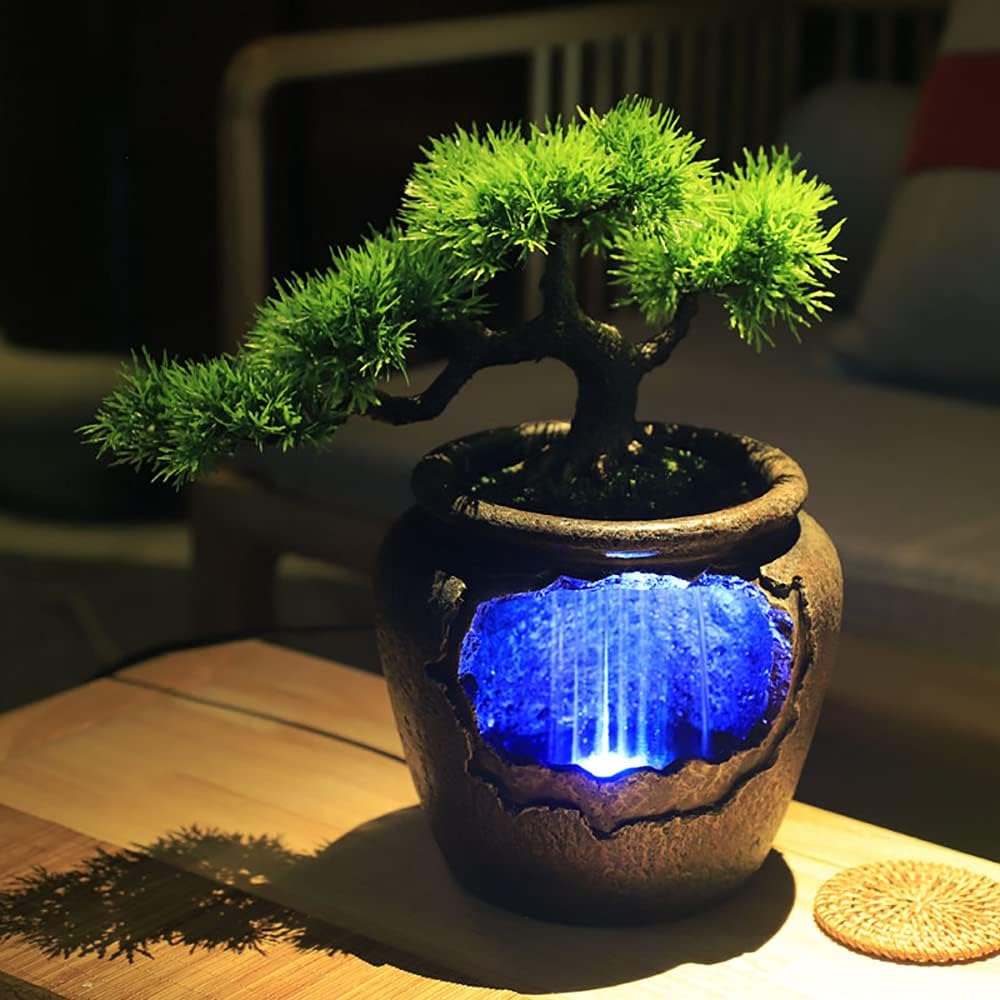 Indoor Tabletop Water Fountain with LED Light