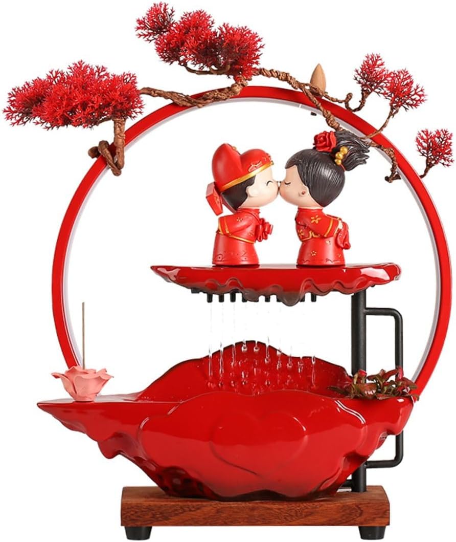 Ceramic Tabletop Fountain for Feng Shui and Home Decor