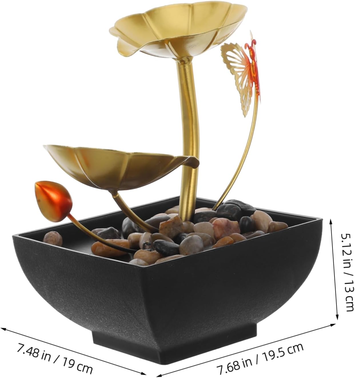 Indoor Waterfall Fountain with Leaf Design for Air Humidification