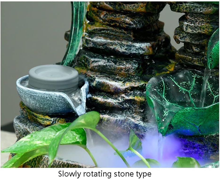 Tabletop Fountain with Rolling Ball and Atomizer for Home Office Living Room Bedroom