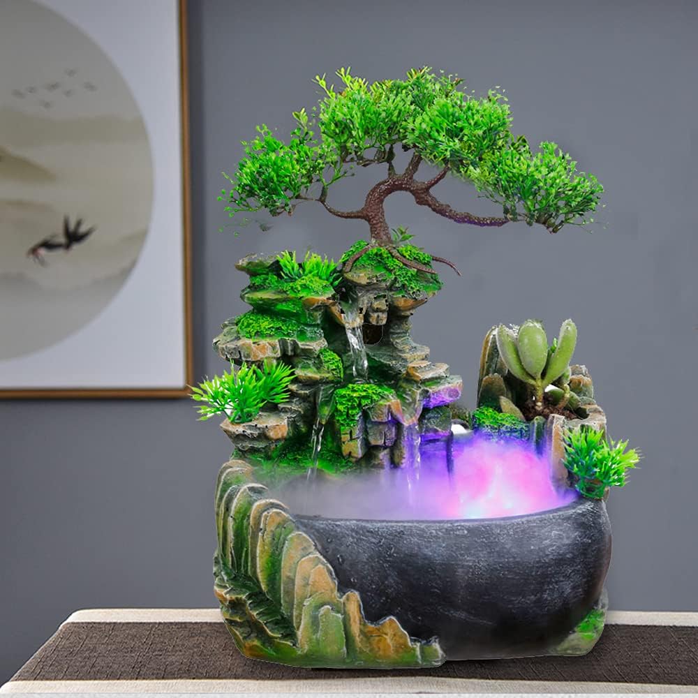 Indoor Relaxation Tabletop Fountain with Automatic Pump