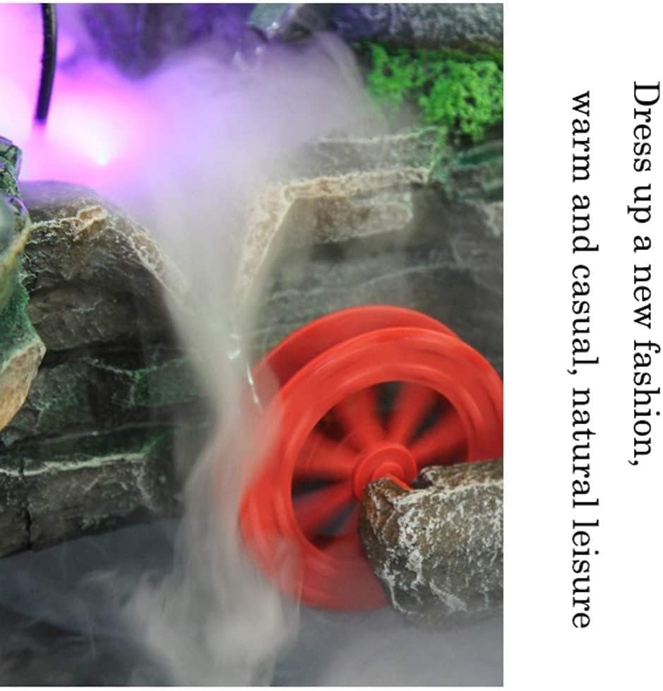 DHAEY Tabletop Fountain with Resin Rockery and Water Flow