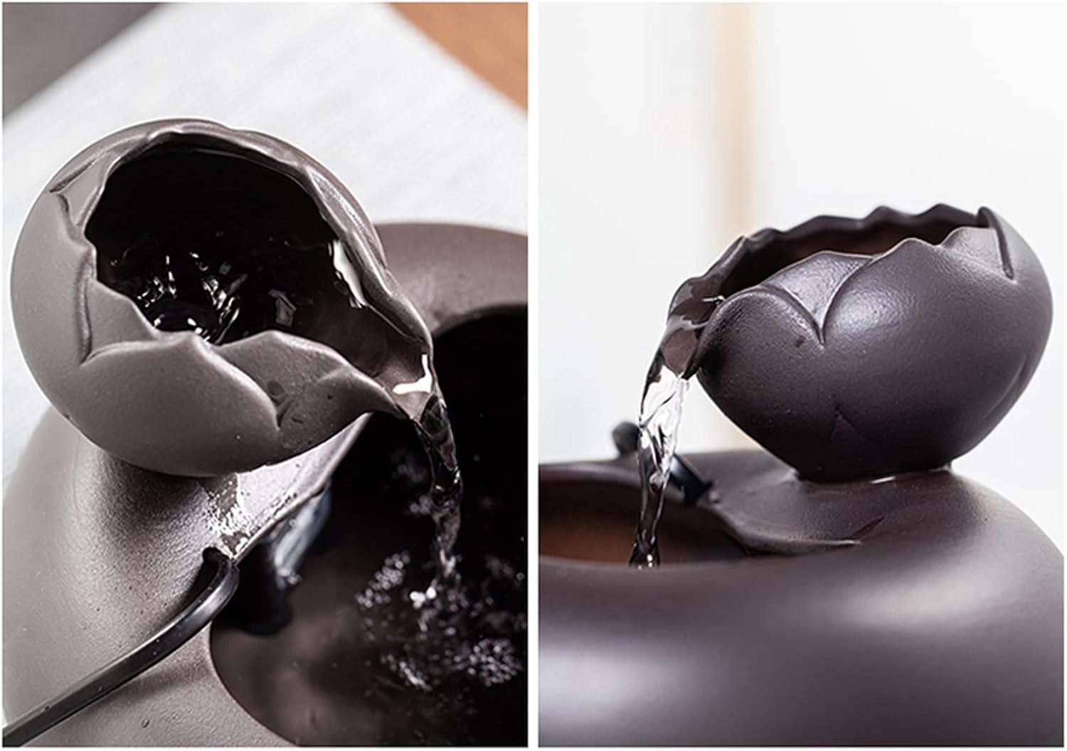 BONAD Tabletop Waterfall Ceramic Fountain for Home Decor