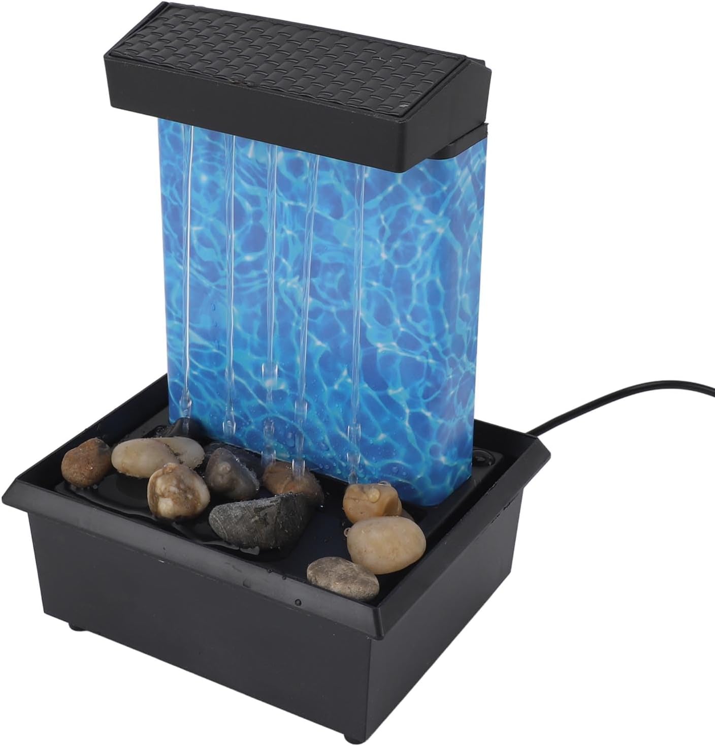 LED Lighted Waterfall Tabletop Fountain with USB Power 5V