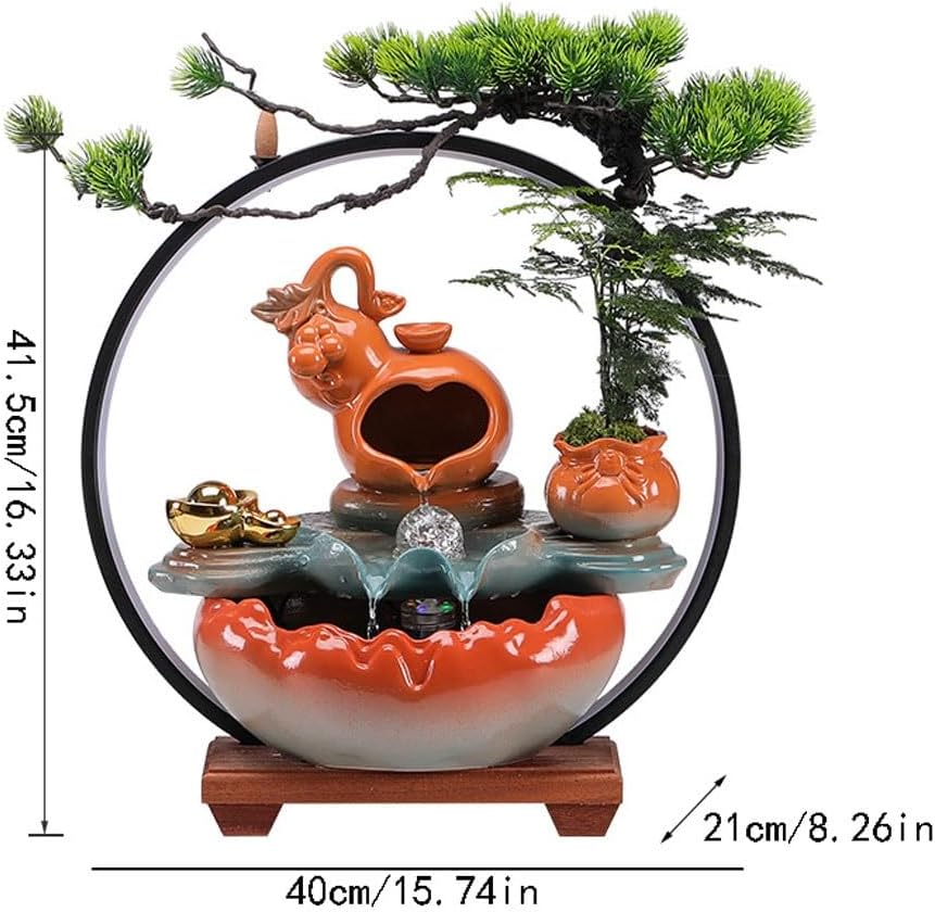 AOTPA Indoor Table Top Fountain with Chinese Style Design