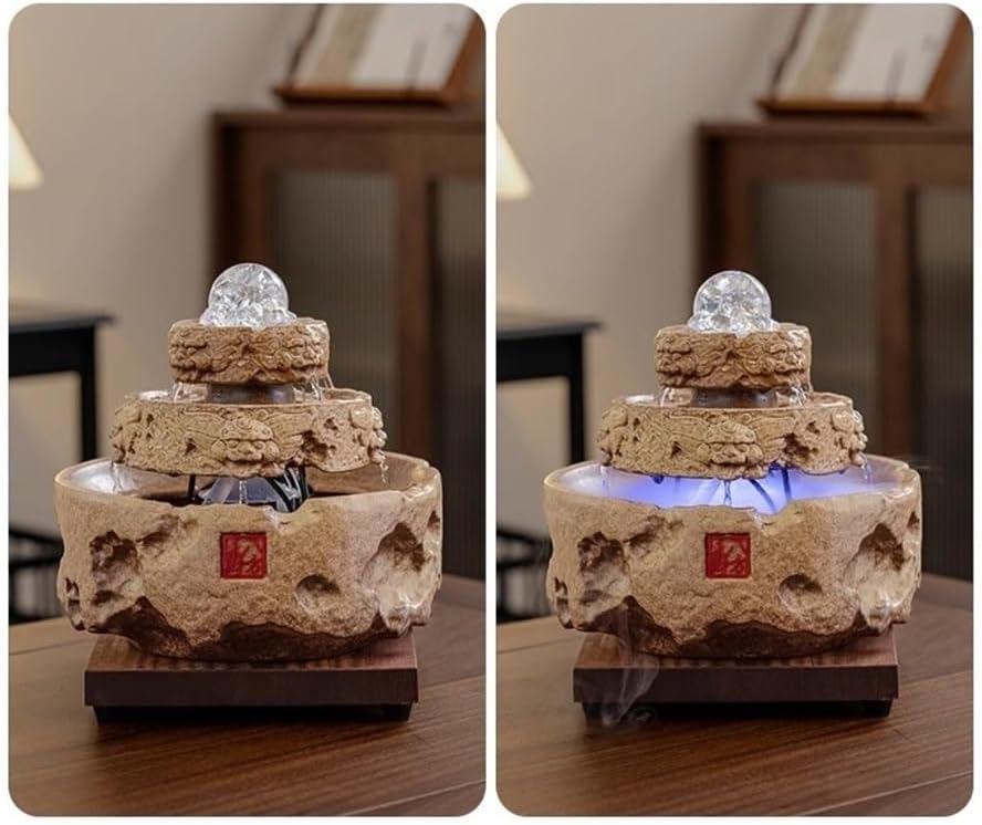 Calm Circulating Water Fountain for Home Office Desk Decor