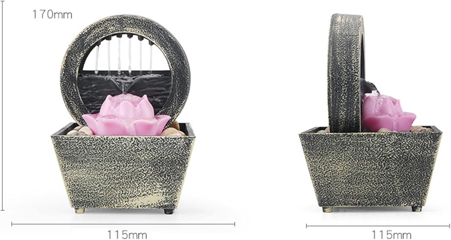 SENBAILU Tabletop Fountain Indoor Zen Waterfall Decor