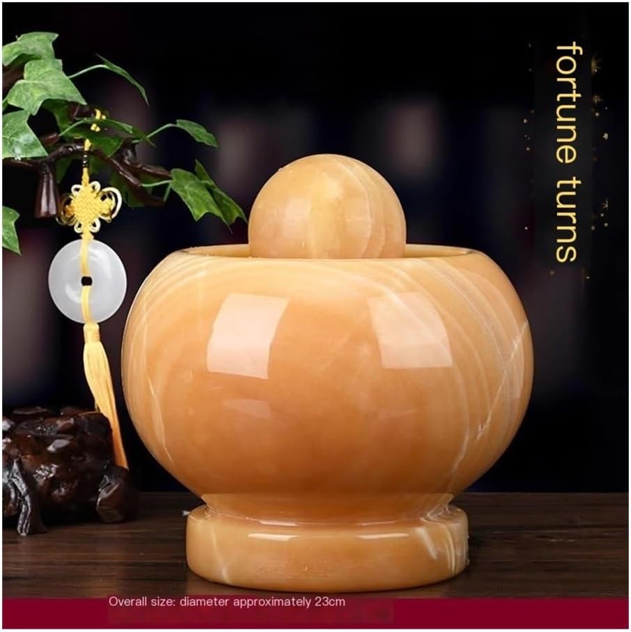Jade Feng Shui Tabletop Water Fountain for Home and Office