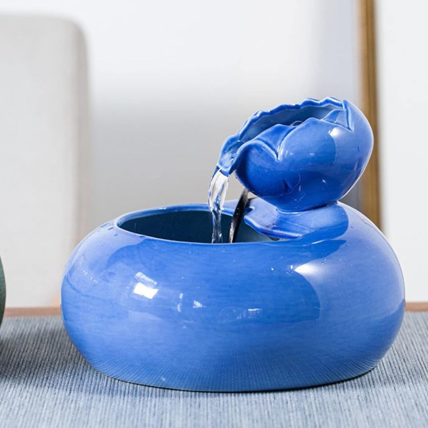 Ceramic Tabletop Fountain for Office and Living Room