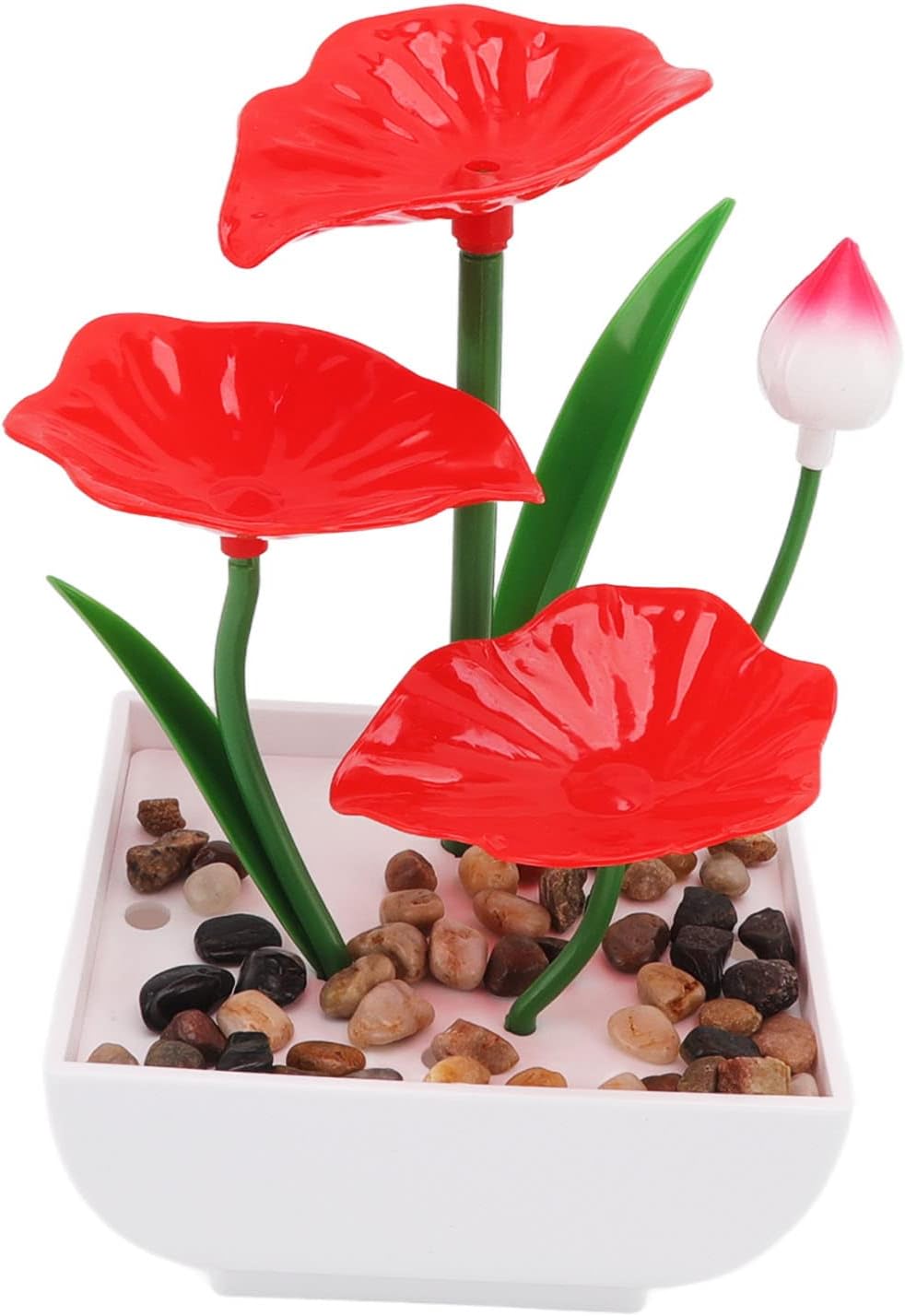 Desktop Fountain Ornament with LED Lights and 3 Speed Pump
