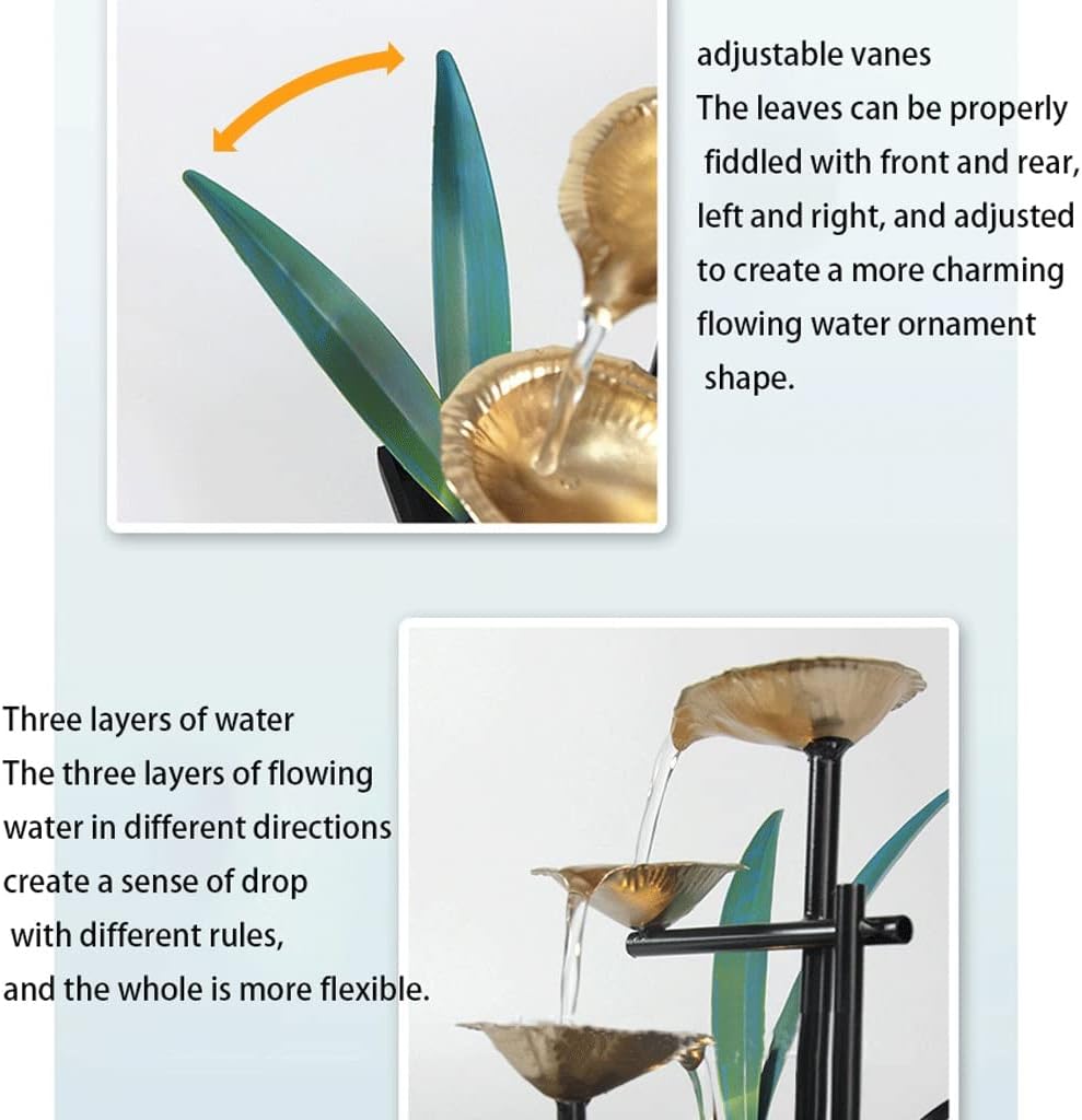 Stylish 3-Tier Indoor Waterfall Fountain with LED Light