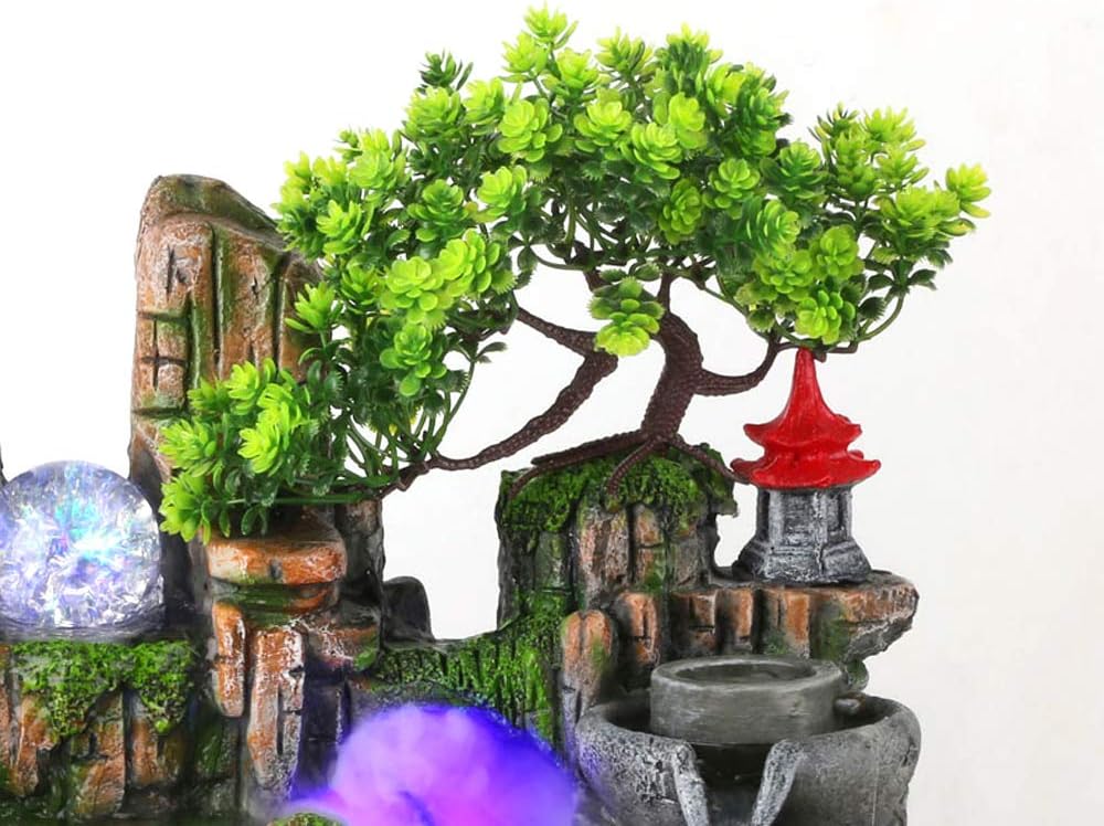 Mini Indoor Waterfall Fountain for Home Office Desk Decoration