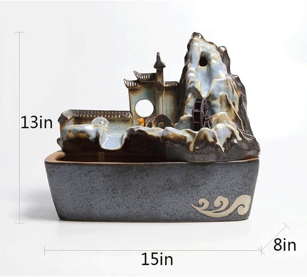 Desktop Rockery Indoor Tabletop Fountain with Electric Pump and Atomizer
