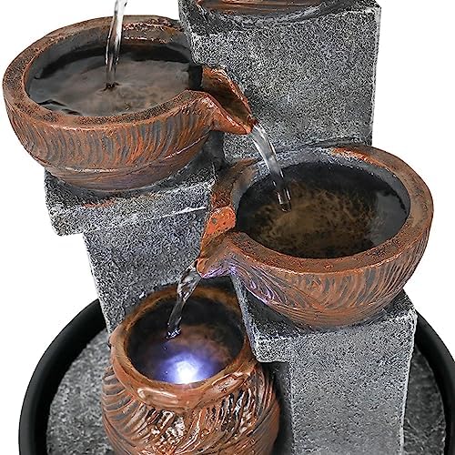 157 Inch High Tabletop Waterfall Fountain with LED Lights