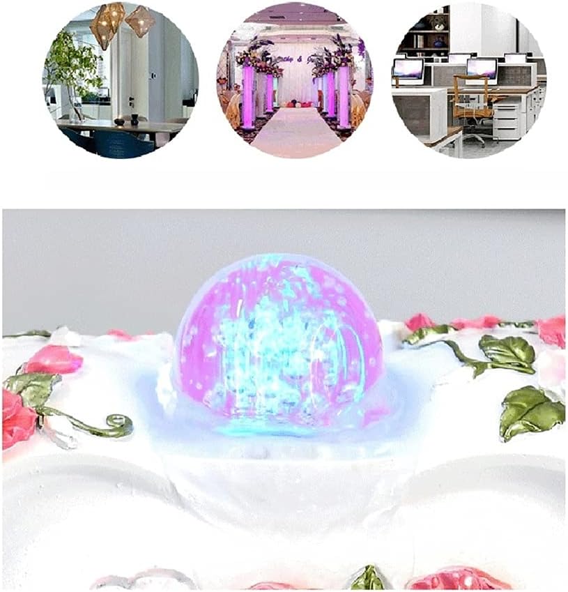 Pink Heart Shape Tabletop Fountain for Home Office Decor