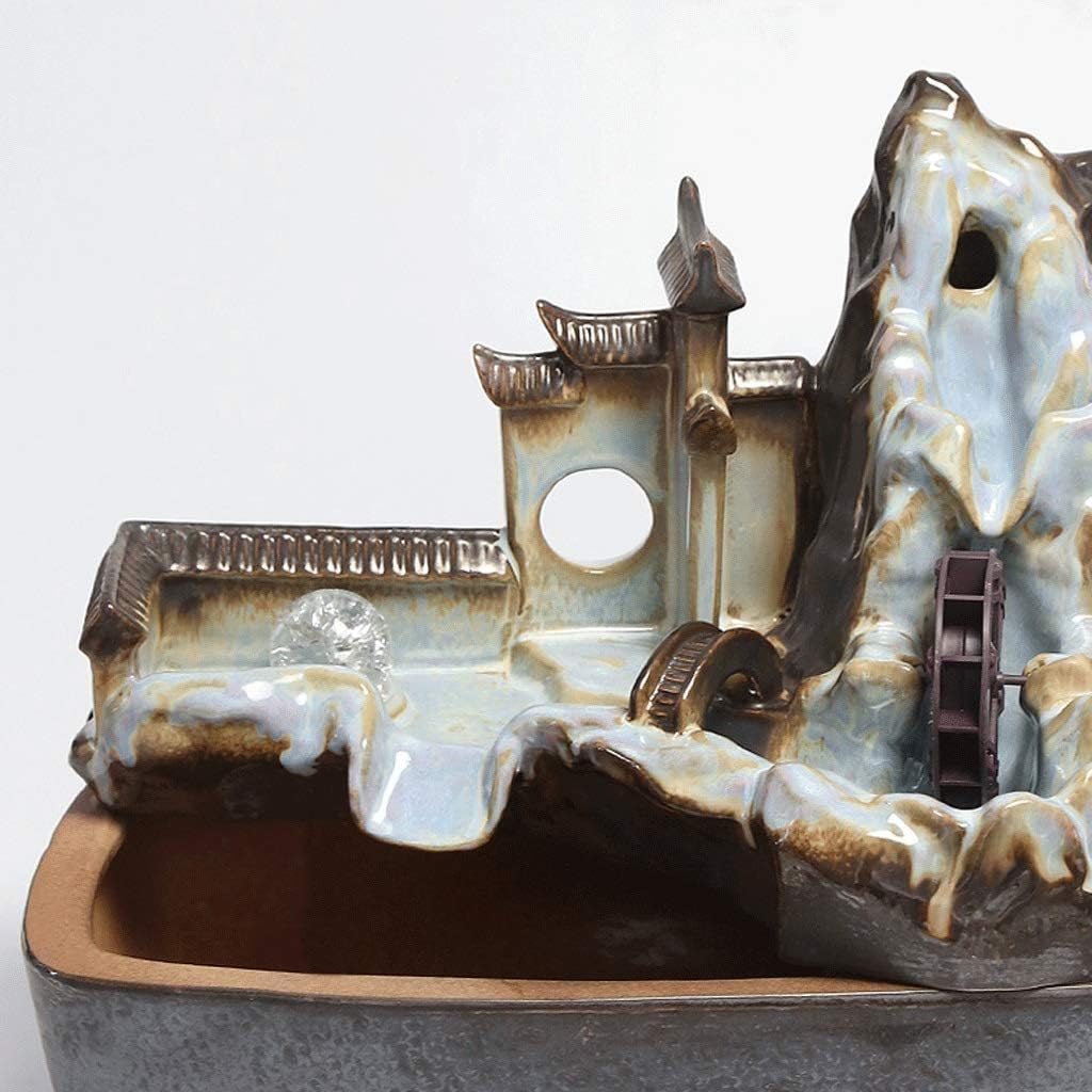 Desktop Rockery Indoor Tabletop Fountain with Electric Pump and Atomizer