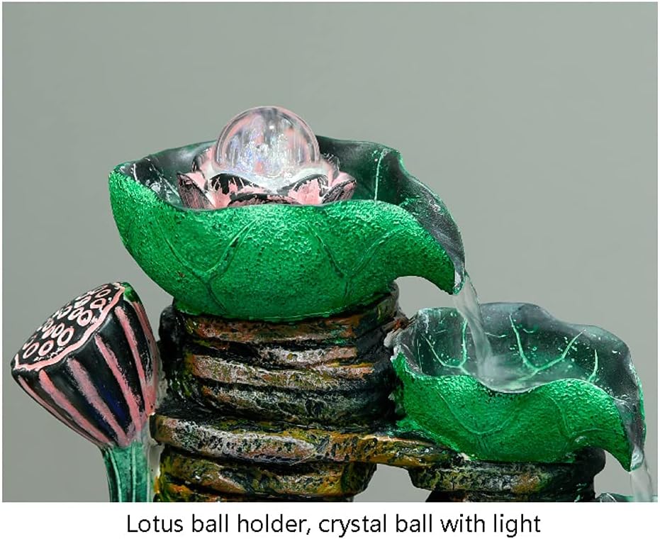 Tabletop Fountain with Rolling Ball and Atomizer for Home Office Living Room Bedroom