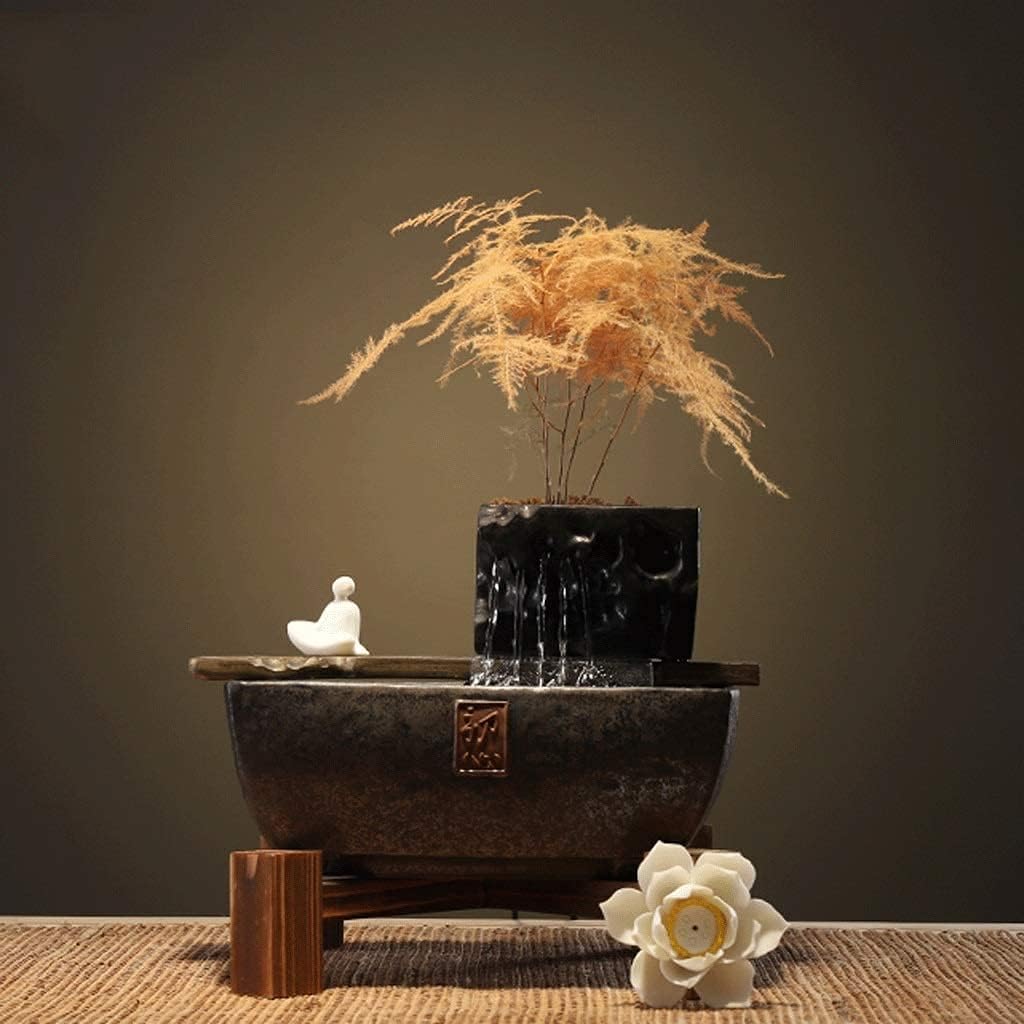 GAJUST Indoor Tabletop Fountain - Portable Decorative Waterfall Kit for Zen Meditation and Stress Relief