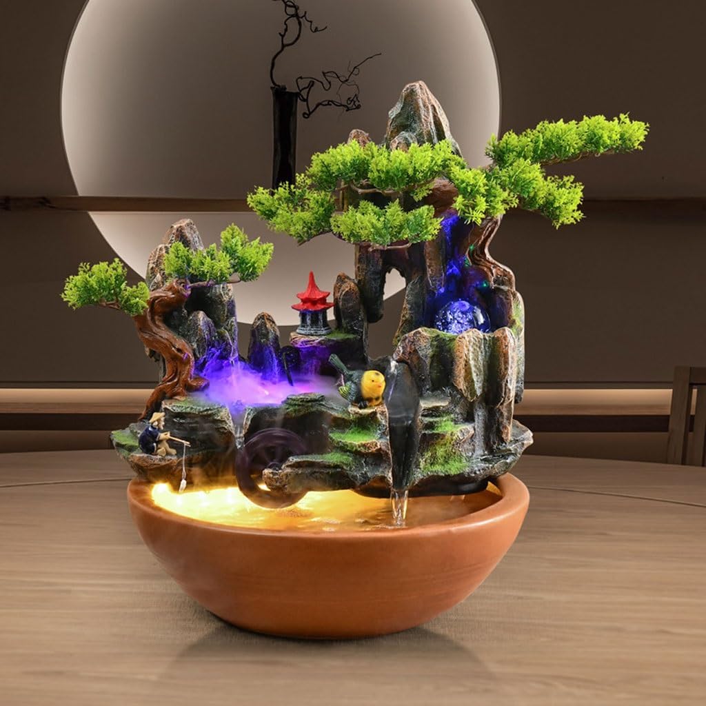 Lifelike Tabletop Waterfall Fountain Decor
