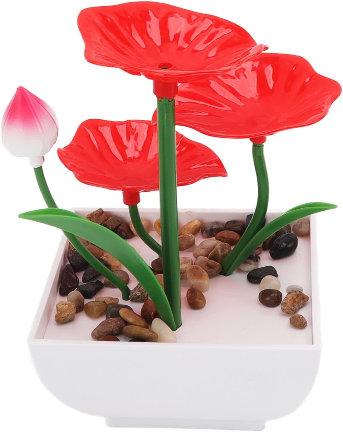 Desktop Fountain Ornament with LED Lights and 3 Speed Pump