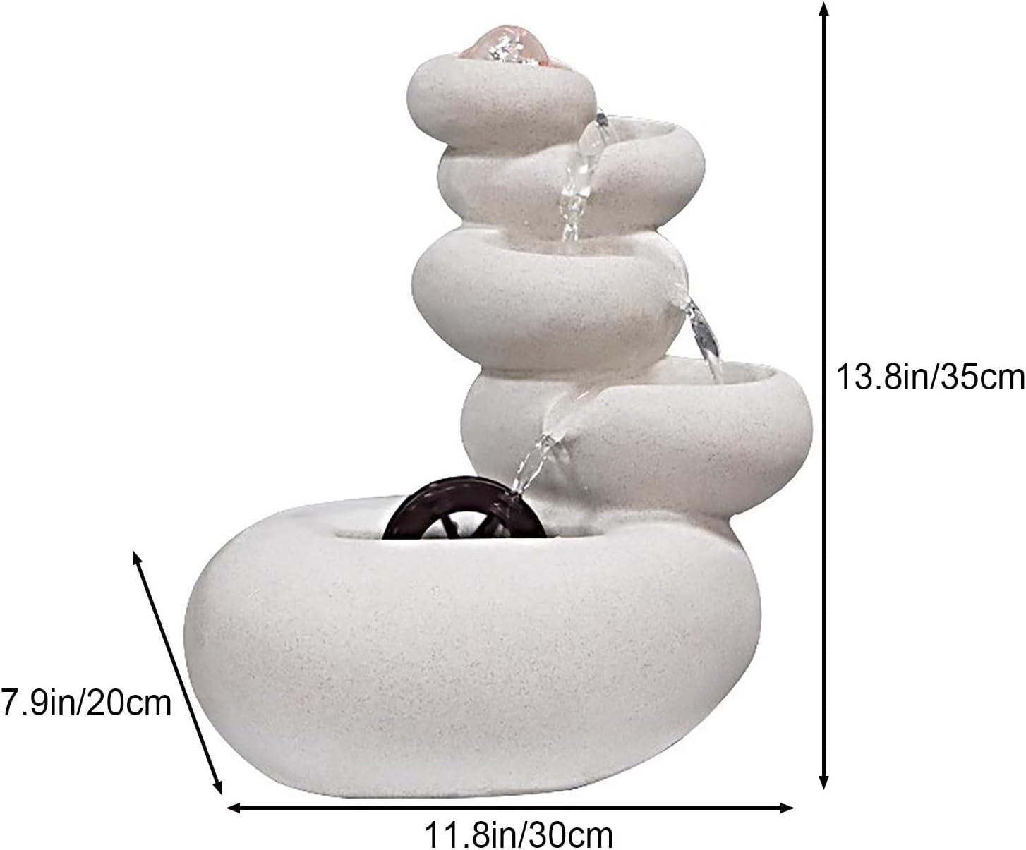 Waterfall Fountain Indoor Ceramic Ornament for Home Office
