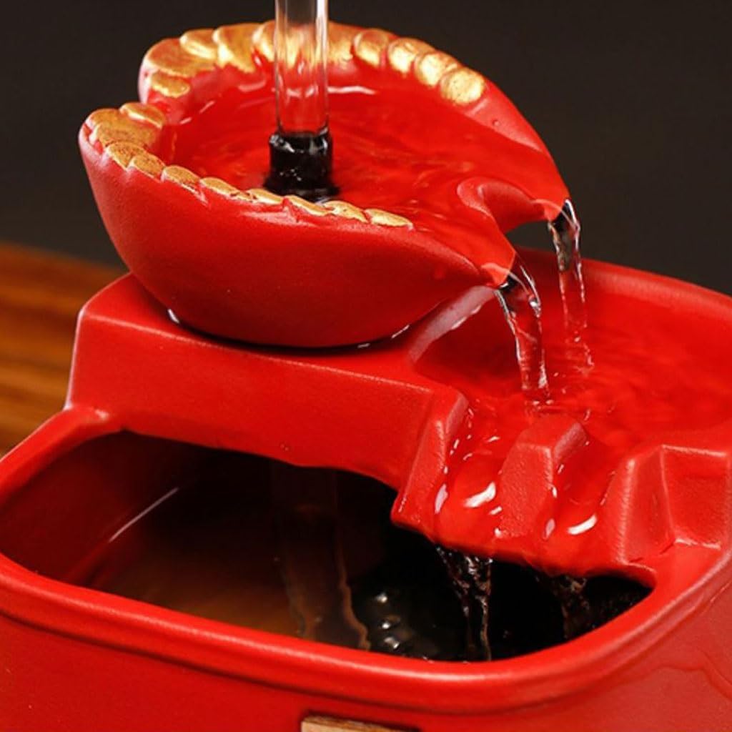 Tabletop Fountain with Water Flowing Decor