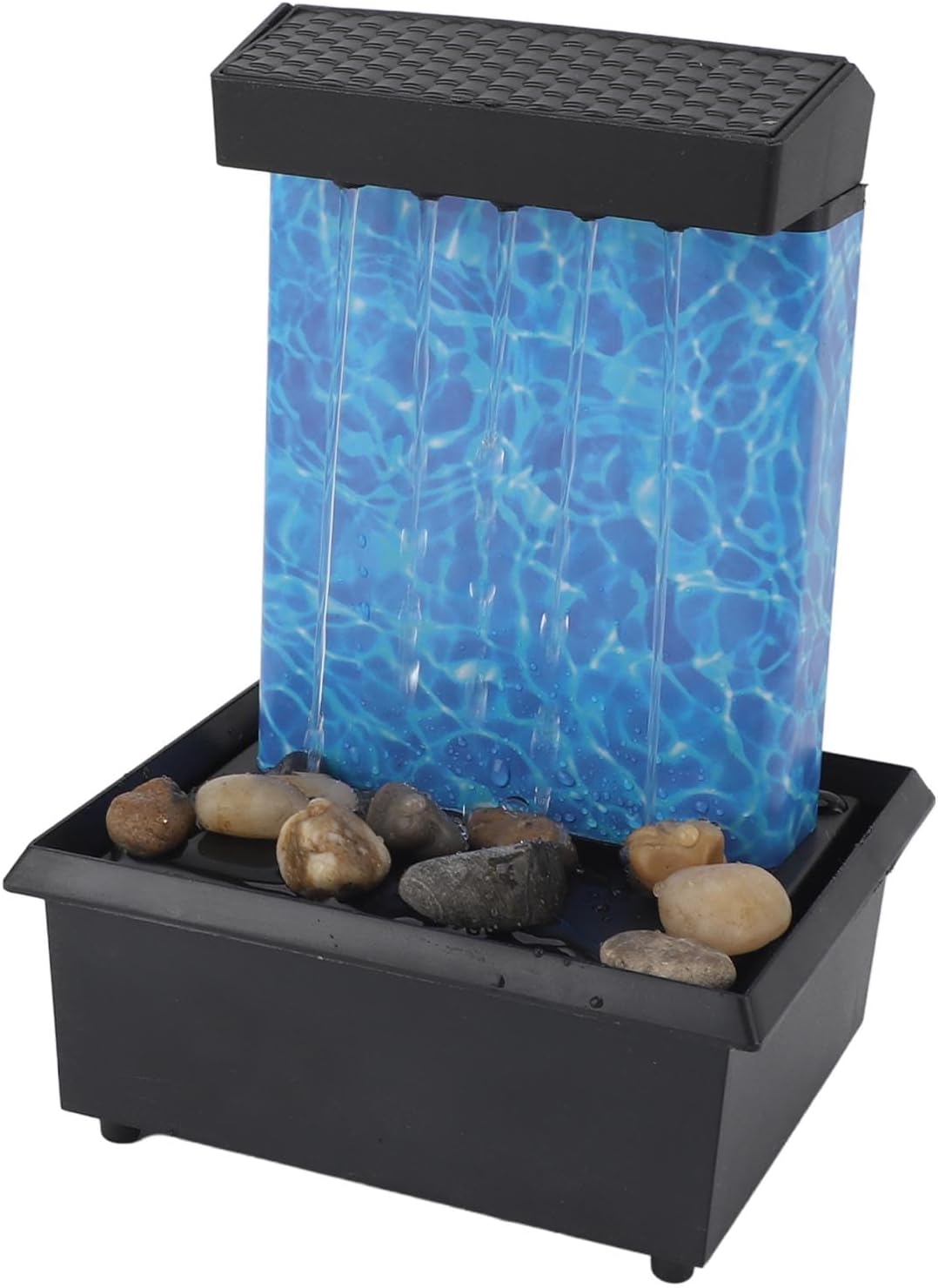 LED Lights Illuminated Waterfall Tabletop Fountain for Home Office Decor