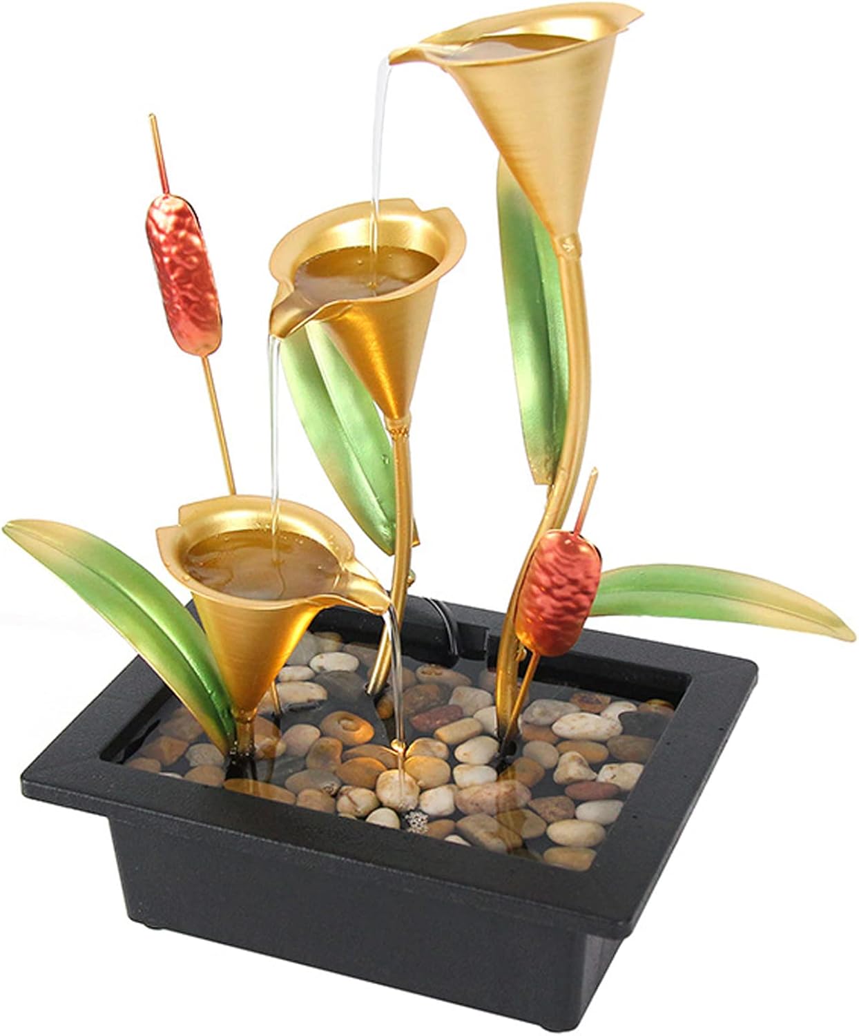 Iron Art Flowing Water Fountain Modern Minimalist Decor