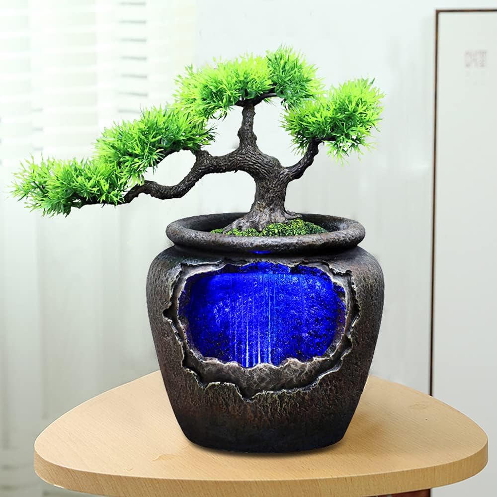 Indoor Tabletop Water Fountain with LED Light